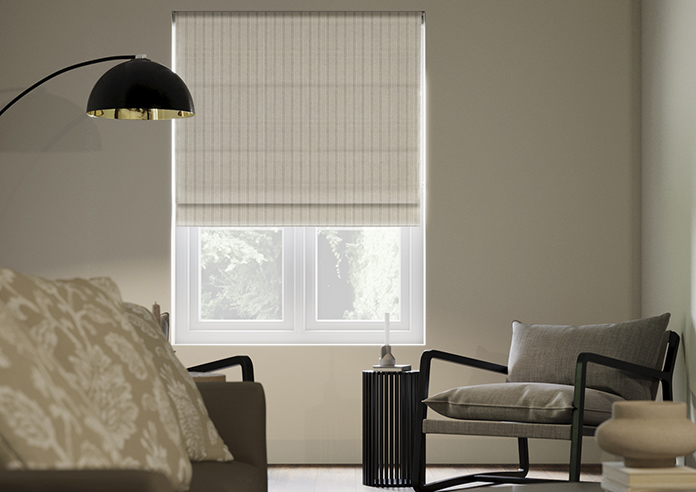 Emily Bond George Stripe, Linen - Twist&Fit Roman Blind - Image 3